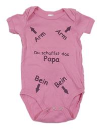 Růžové body s nápisy 