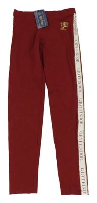 Nové - Rubínové legíny s potiskem a pruhem - Harry Potter M&S