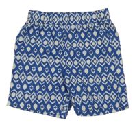 Modro-bílé vzorované kraťasy Primark