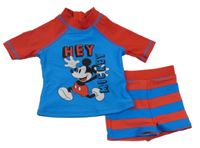 2set - Modro-červené UV tričko s Mickeym + kraťasy Disney