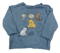 Šedomodrá mikina s medvídkem Pú Disney