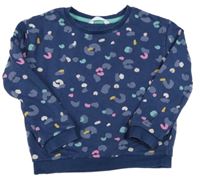 Tmavomodrá oversize mikina se vzorem M&S