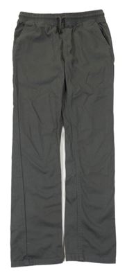 Šedé plátěné slim kalhoty Denim Co.