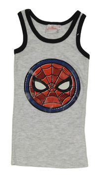 Šedé melírované tílko se Spidermanem Marvel