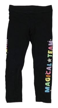Černé legíny s nápisem H&M