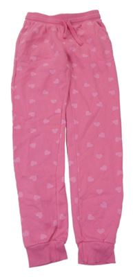 Růžové tepláky se srdíčky YIGGA
