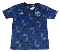 Nové - Černo-modro-barevné sportovní tričko s potiskem Primark