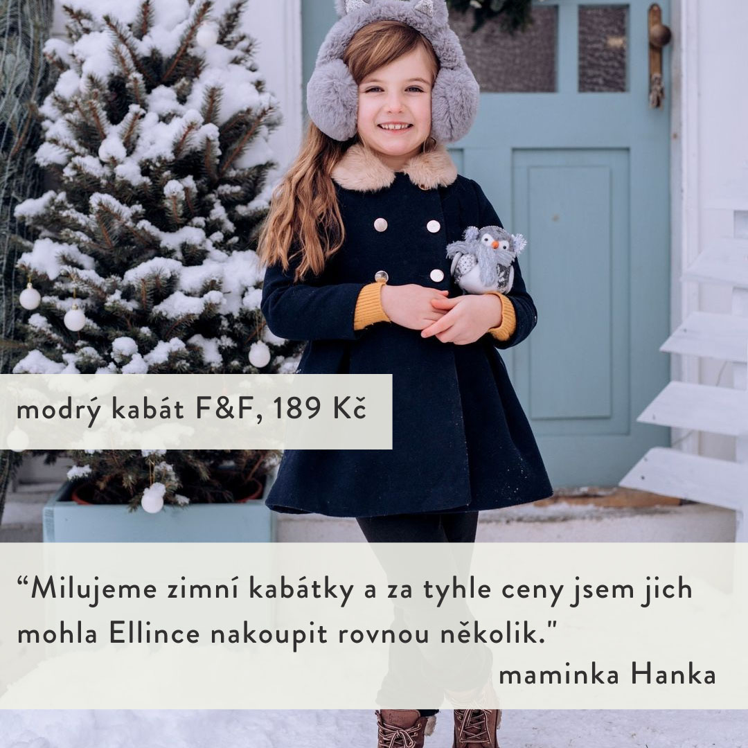 Modrý kabát F&F - 189 Kč