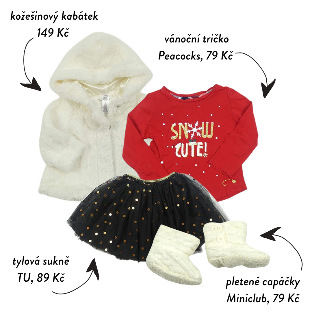 Bílou a červenou kombinaci můžete ozvláštnit třpytivou tylovou sukní.