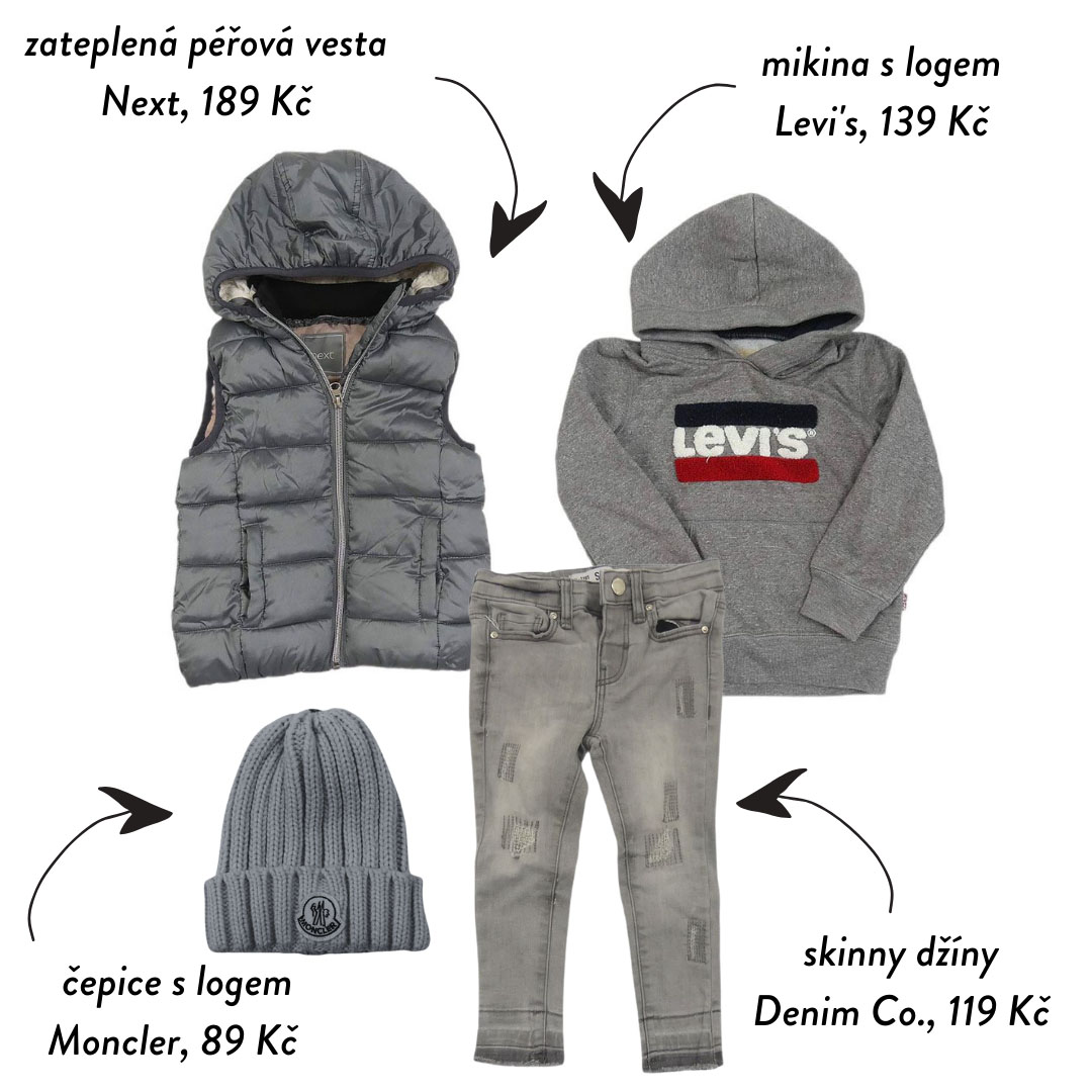 Šedá je dobrá. Oblékli byste do tohoto outfitu spíše holku nebo kluka?